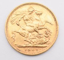 1902 Edward VII gold full sovereign with Sydney Mint mark