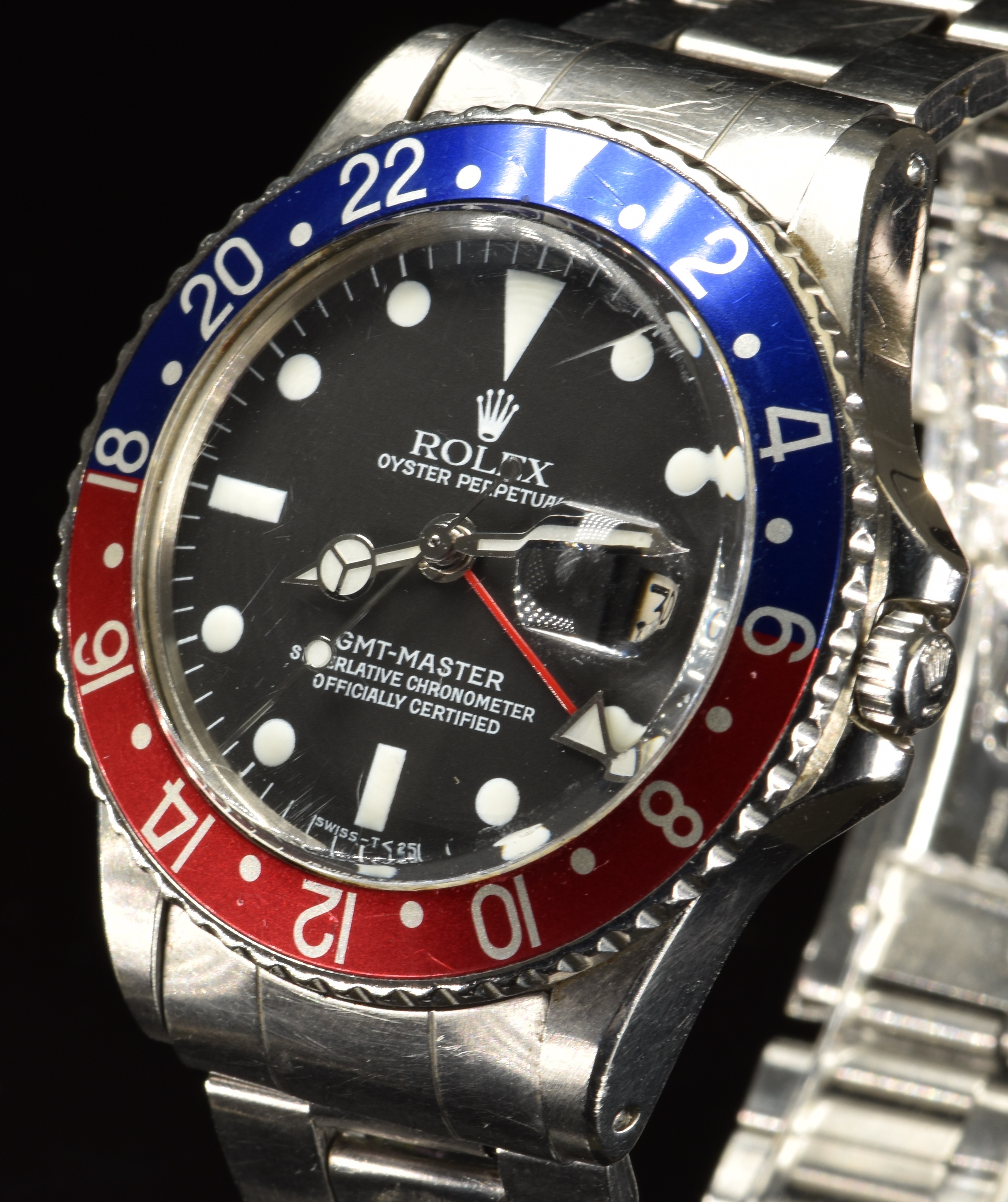 Rolex Oyster Perpetual GMT Master gentleman's automatic wristwatch ref. 1675 with date aperture, - Image 5 of 8