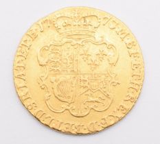 1773 George III, third laureate head, gold full guinea