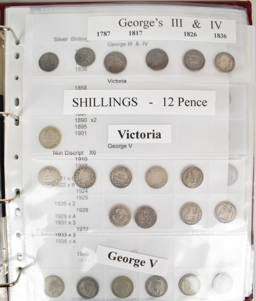 An amateur UK coin collection George III onwards, includes silver content, George III sixpences, - Image 2 of 7