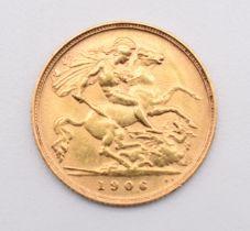 1906 Edward VII gold half sovereign