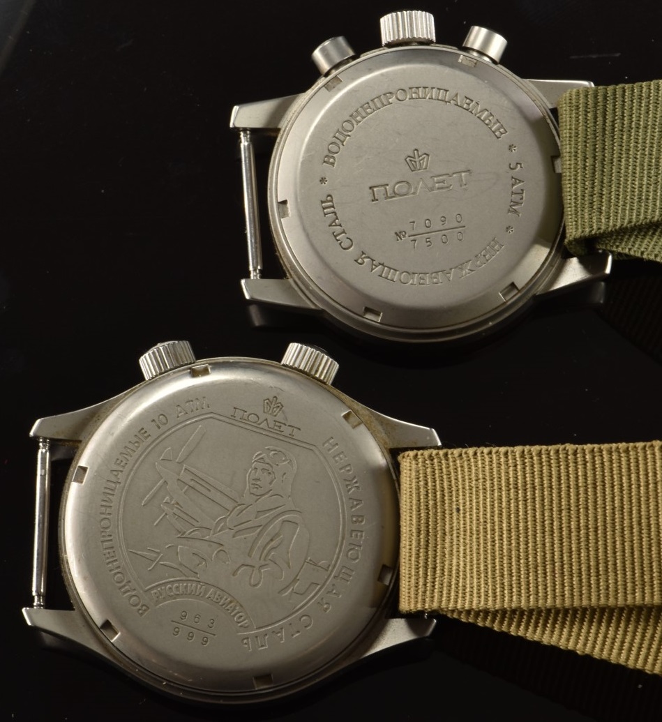 Two Poljot Novet military style gentleman's wristwatches each with luminous hands and Arabic - Image 2 of 2