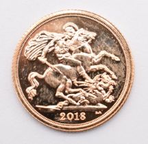 2018 Queen Elizabeth II gold full sovereign