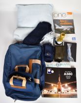 Lancel for Airbus A380 first class holdall style bag containing book, pillow, toiletries,