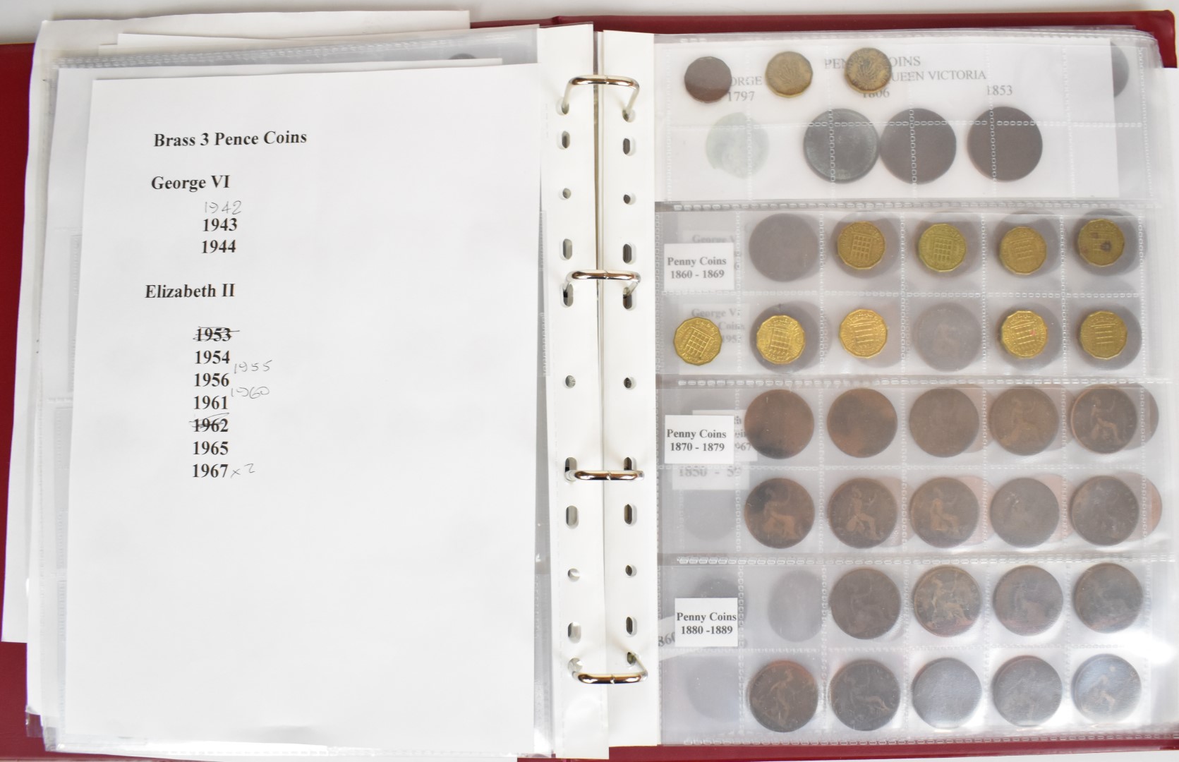 An amateur UK coin collection George III onwards, includes silver content, George III sixpences, - Image 3 of 7