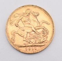 1911 George V gold full sovereign