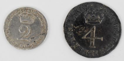 1689 William and Mary Maundy 4d, toned and a 1693 2d