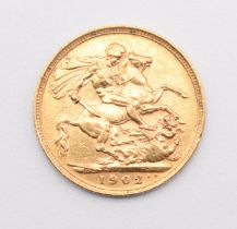 1902 Edward VII gold full sovereign