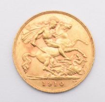 1910 Edward VII gold half sovereign
