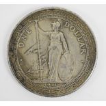 1911 Hong Kong silver trade dollar, weight 26.8g