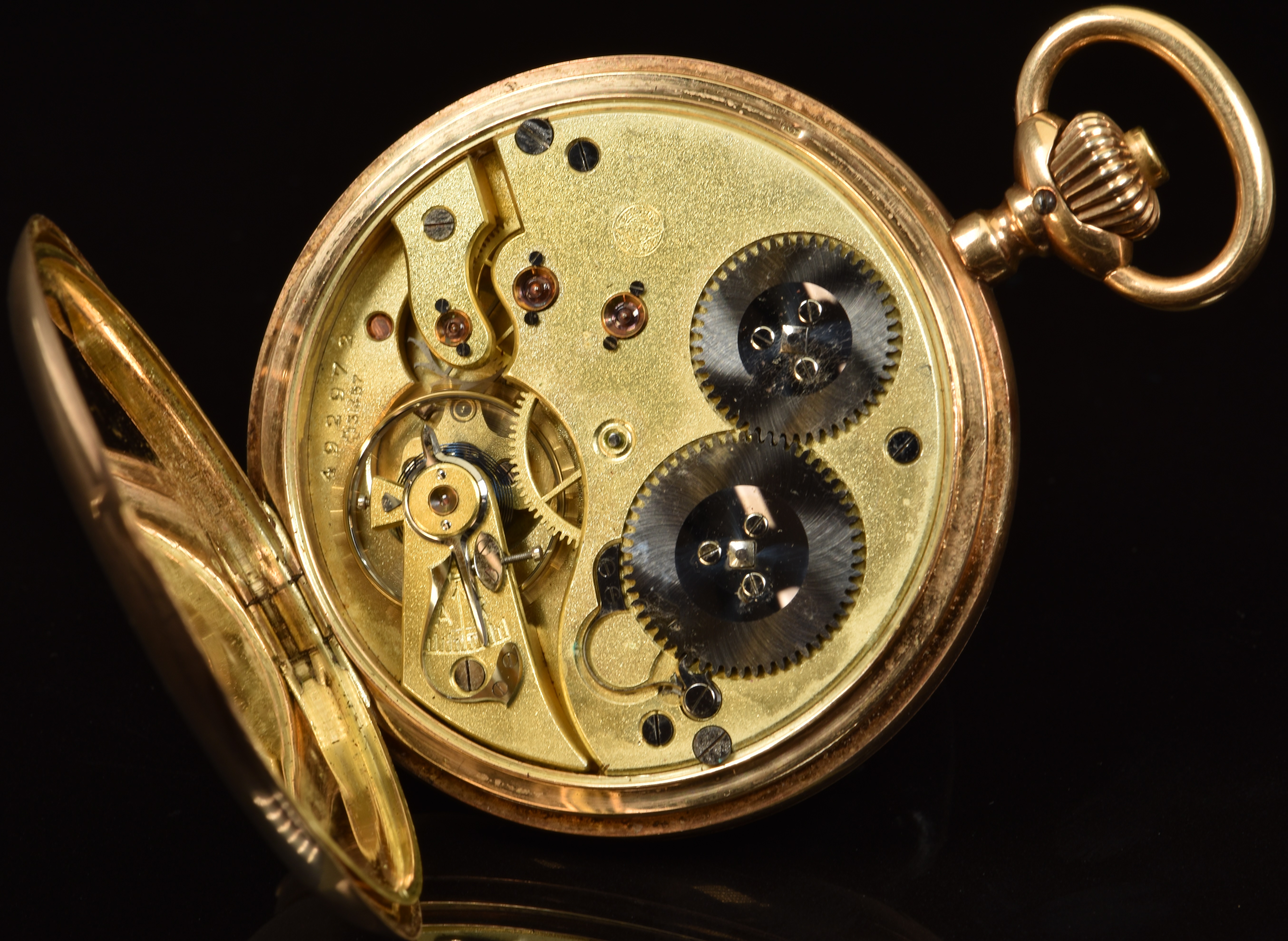 International Watch Company (IWC) 18ct gold keyless winding full hunter pocket watch with subsidiary - Image 4 of 4