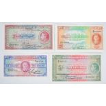 Four Government of Malta uncirculated banknotes comprising 1 shilling, 2 shilling, 2/6 and 5