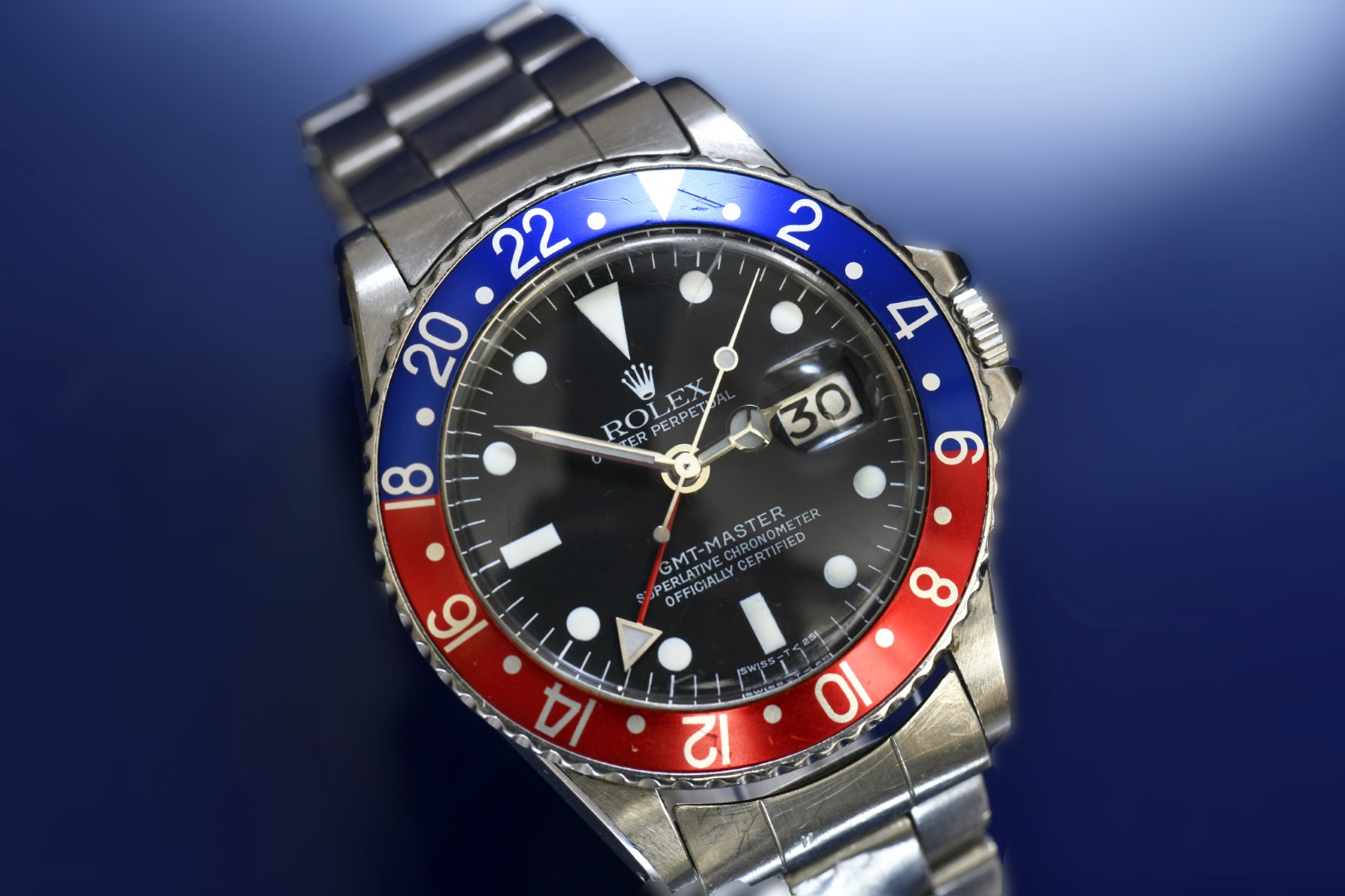 Rolex Oyster Perpetual GMT Master gentleman's automatic wristwatch ref. 1675 with date aperture, - Image 3 of 8