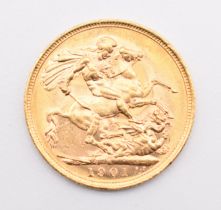 1901 Queen Victoria gold full sovereign