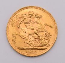 1913 George V gold full sovereign