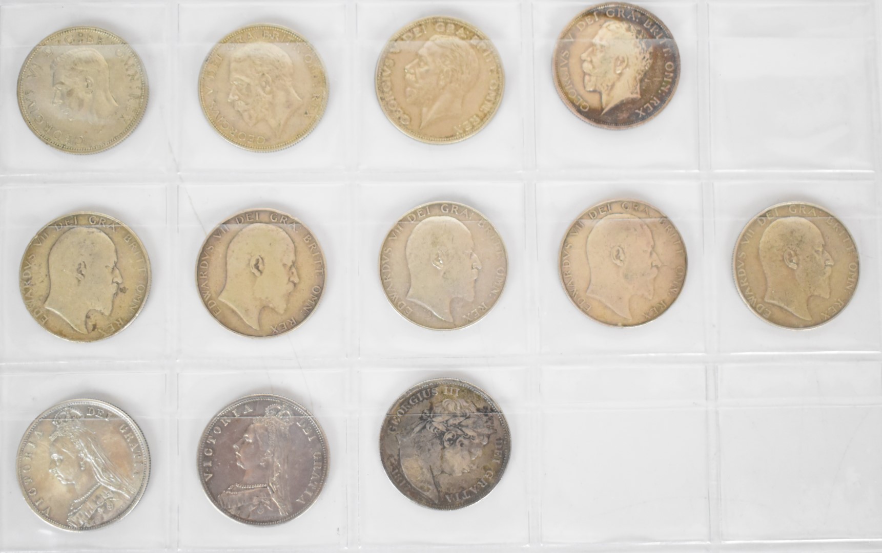 Amateur coin collection of mainly UK Victorian / Edwardian silver coinage and two George IV coins - Image 4 of 9