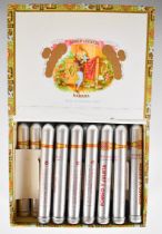 Twenty five Romeo y Julieta Romeo No1 Cuban cigars in tubes, with box PLEASE NOTE ALL ALCOHOL &