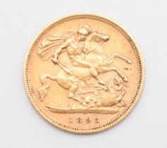 1893 Queen Victoria gold half sovereign