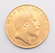 1909 Edward VII gold full sovereign