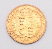 1892 Queen Victoria gold half sovereign