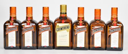 Seven bottles of Cointreau orange liqueur comprising 6x 50cl and 1x 70cl, 40%vol. PLEASE NOTE ALL
