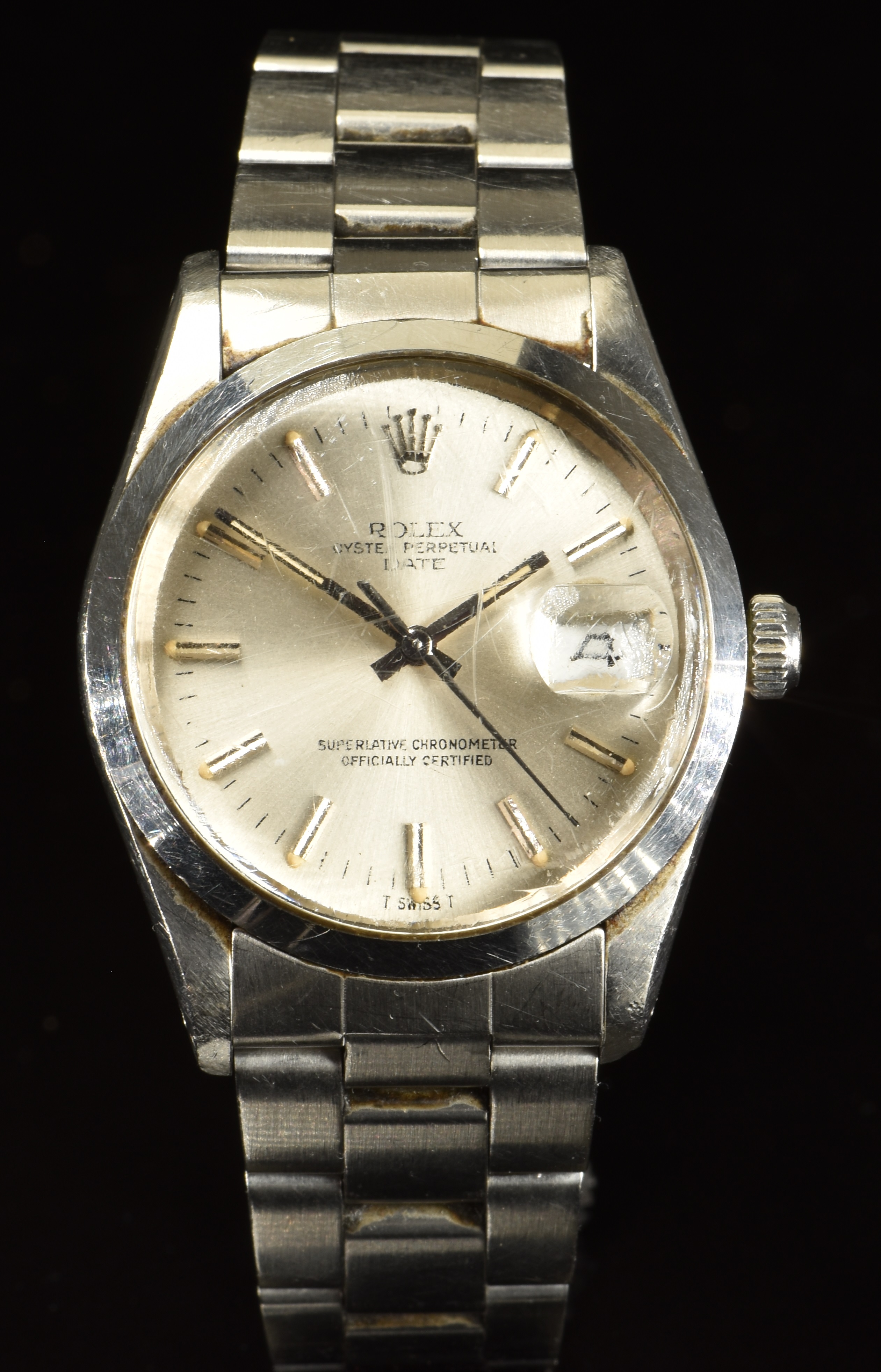 Rolex Oyster Perpetual Date gentleman's wristwatch ref.15000 with date aperture, luminous tipped - Image 2 of 6