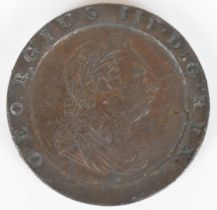 George III cartwheel twopence, VF