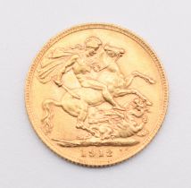 1912 George V gold full sovereign