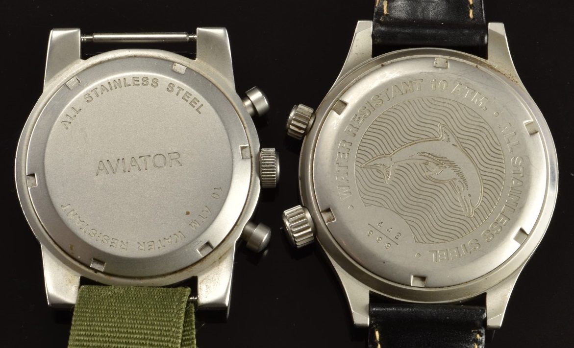 Two military style gentleman's wristwatches Poljot Dolphin and Aviator Design Chronograph, each with - Image 2 of 2