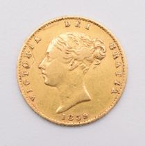 1859 Queen Victoria gold half sovereign