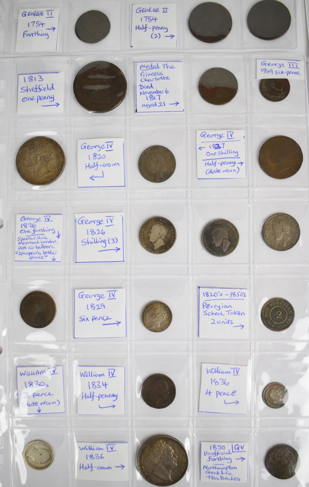 A collection of mainly 19th century world coinage and tokens to include Charles II, William III - Image 3 of 11