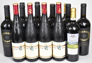 Fifteen bottles of red wine to include Puglia Rosso 2018 16% vol and Ferdinand Pieroth Mundana