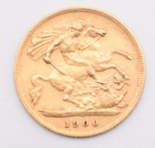 1900 Queen Victoria gold half sovereign