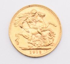 1912 George V gold full sovereign