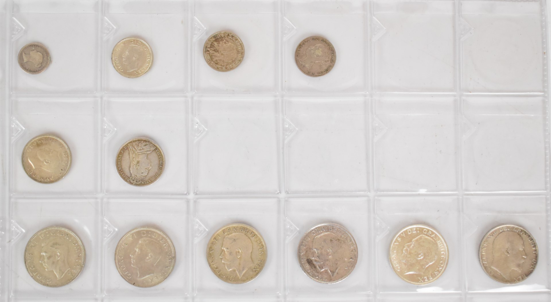 Amateur coin collection of mainly UK Victorian / Edwardian silver coinage and two George IV coins - Image 5 of 9