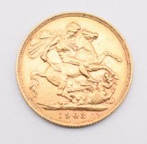 1903 Edward VII gold full sovereign with Sydney Mint mark