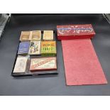 Vintage Playing Cards: a set of 52 early 19th century playing cards (with Ace tax card); 'Counties
