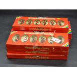 Britains: six boxed sets 'British Regiments', comprising 7226; 7227 (x2); 7228; 7229 and 7235.