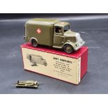 Britains: a vintage Army Ambulance No.1512, with driver and casualty on stretcher.