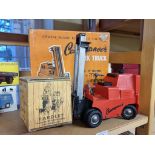 Victory Industries: a vintage 'Official Model Replica of the Conveyancer Fork Truck', with