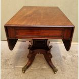 An early Victorian mahogany Pembroke table, 90.5cm wide.