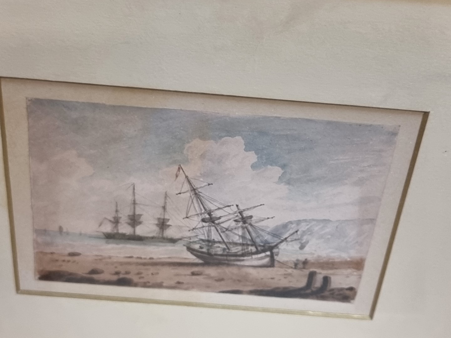 English School, circa 1800, maritime scenes, a set of five,  watercolour, largest 10.5 x 17.5cm; - Image 6 of 11