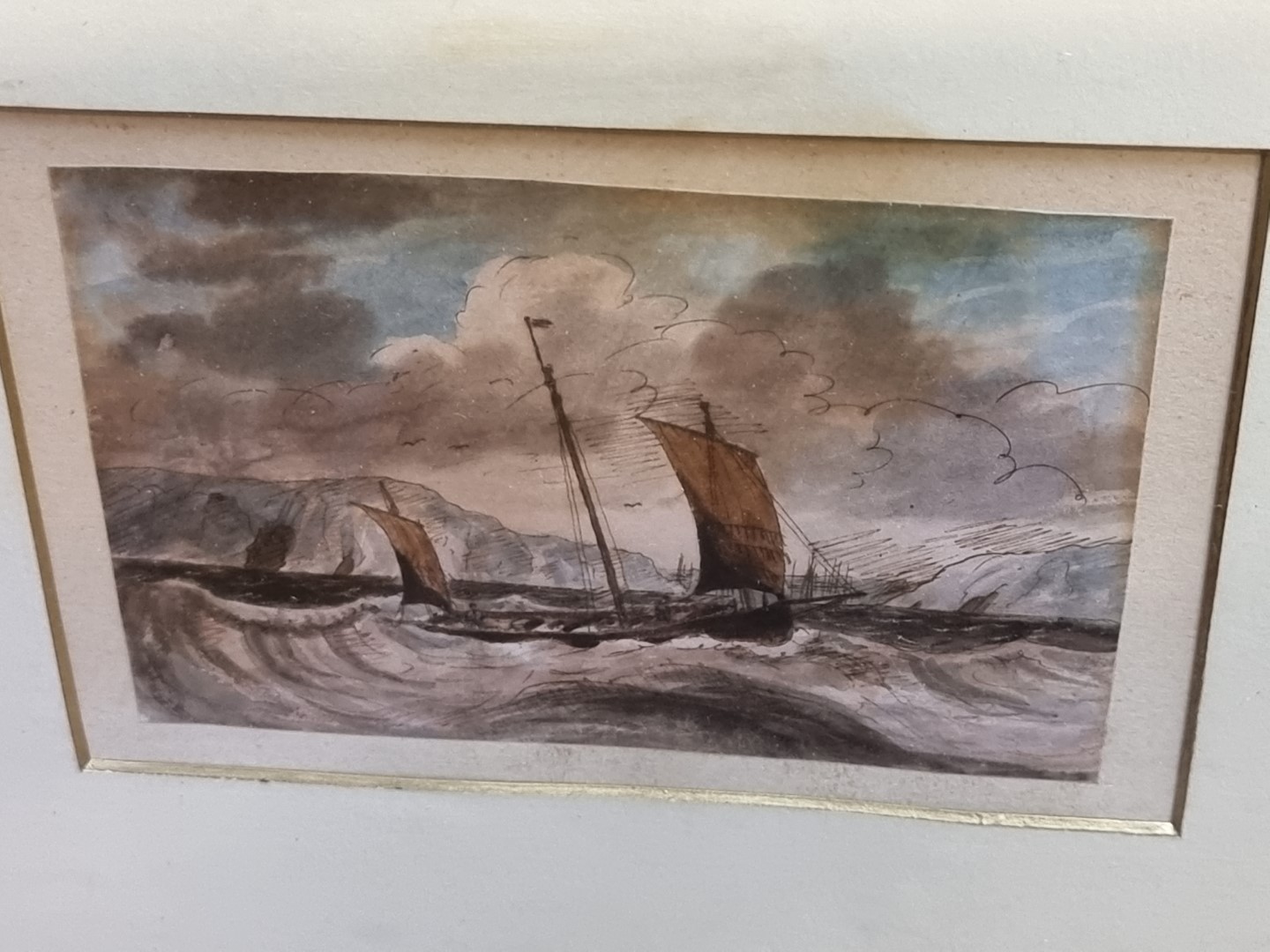 English School, circa 1800, maritime scenes, a set of five,  watercolour, largest 10.5 x 17.5cm; - Image 2 of 11