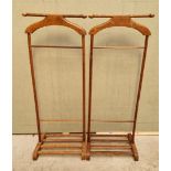 An unusual pair of vintage valet stands.