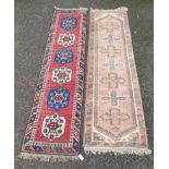 Two Persian runners, 280 x 70cm and 272 x 79cm, (latter faded).