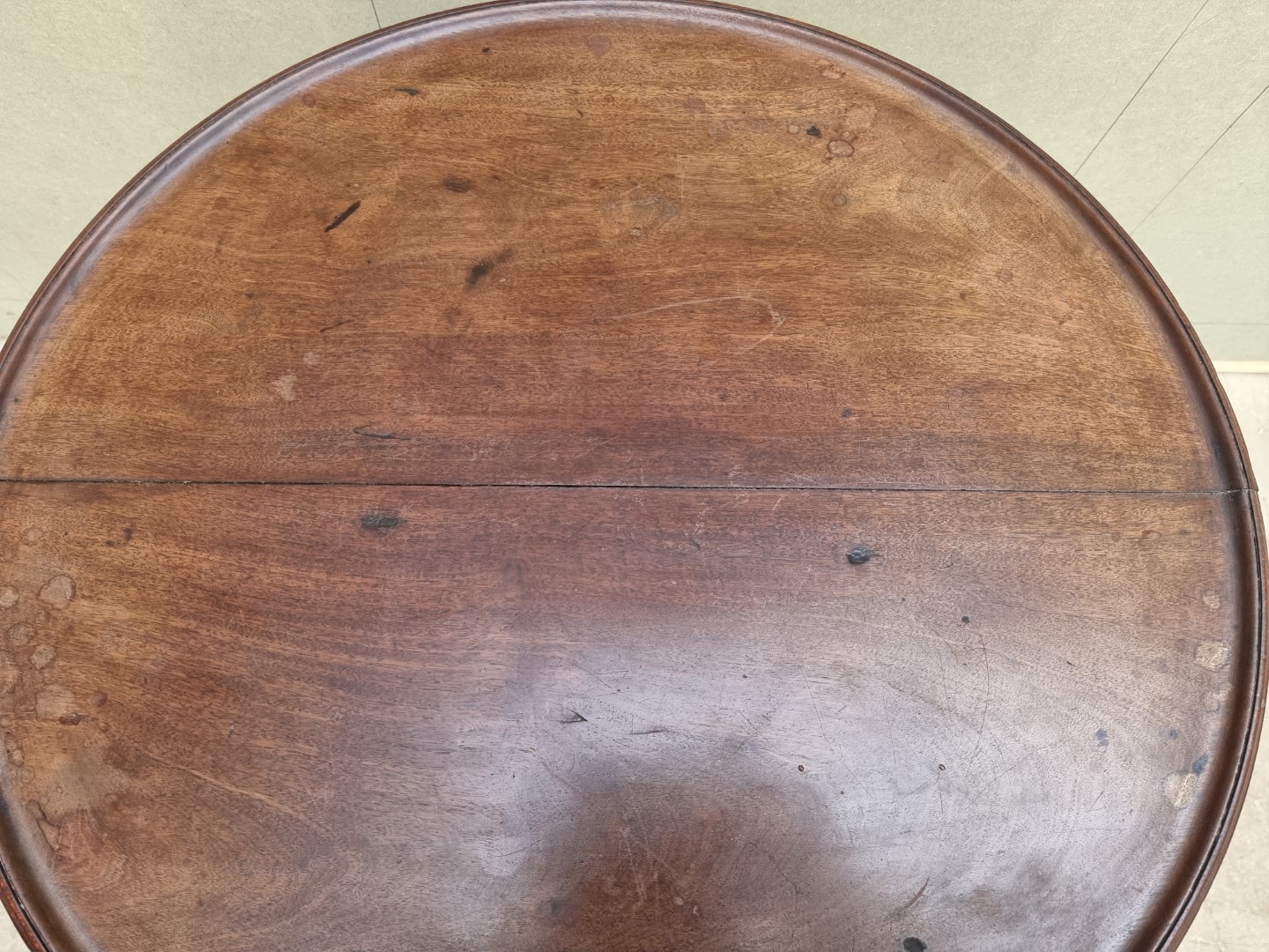 Two mahogany tilt-top tripod tables, comprising: a George III circular example, 60cm diameter; and a - Image 7 of 10