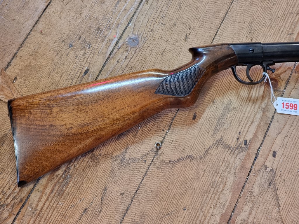 A pre-war Haenel Model IV E under lever .177 cal air rifle, stamped '11 28 99' to barrel. - Image 2 of 5