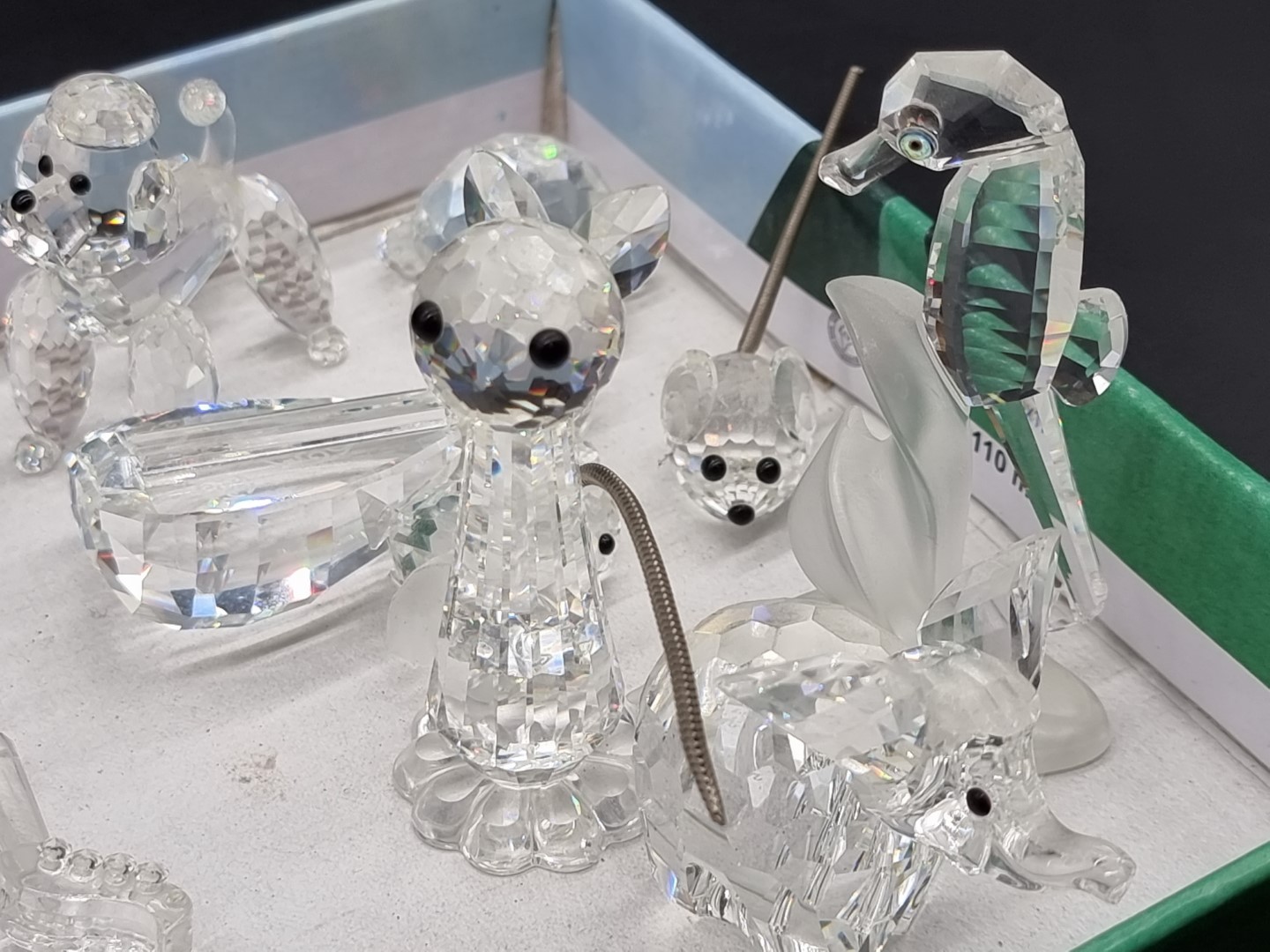 Swarovski: a collection of animals, to include a seahorse, 8cm high; and an owl; together with an - Image 2 of 4