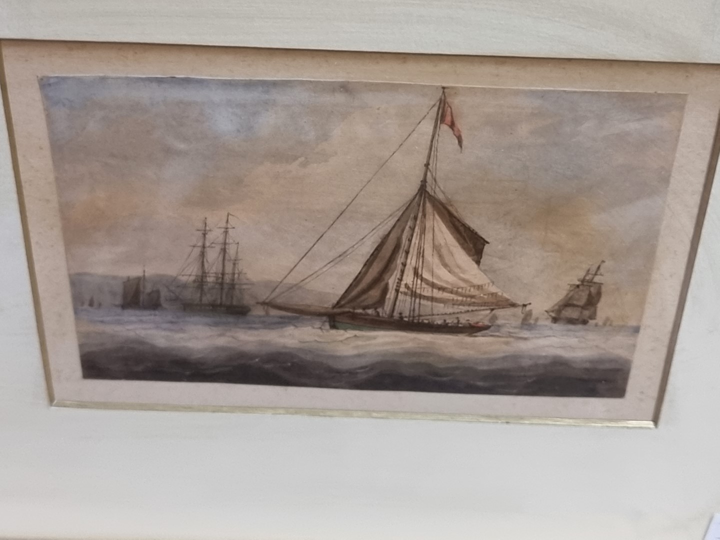 English School, circa 1800, maritime scenes, a set of five,  watercolour, largest 10.5 x 17.5cm; - Image 3 of 11