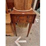 A George III mahogany and line inlaid Pembroke table, 78.5cm wide.